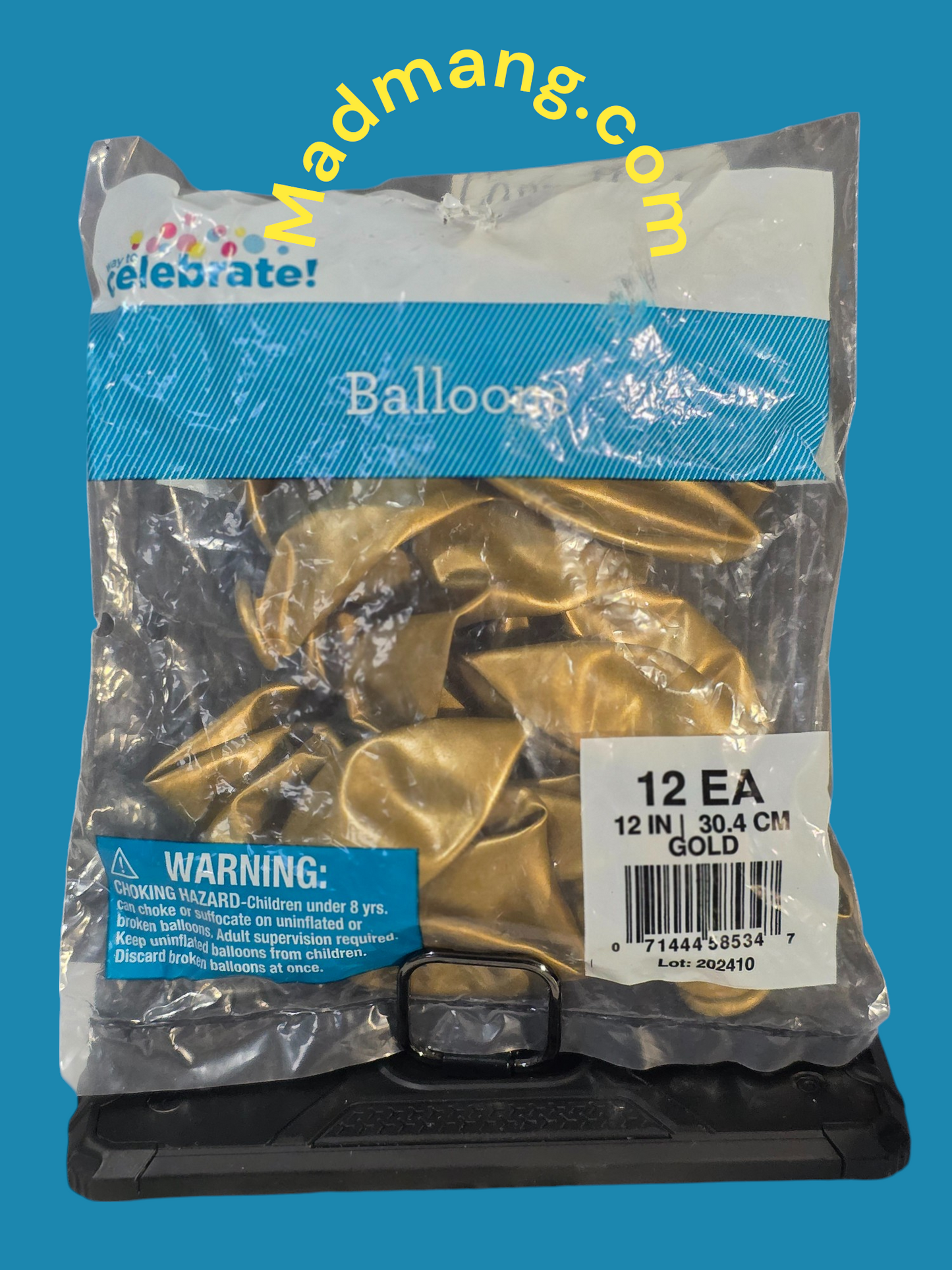 Balloon gold 12inch helium quality 15 per pack