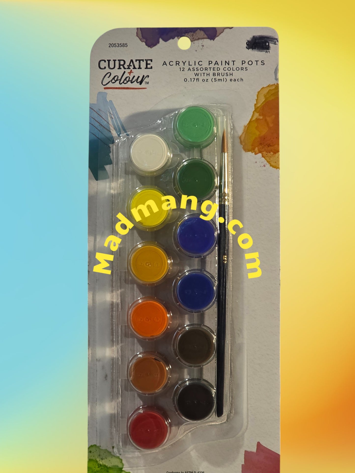 C-104-Acrylic paint pots 12pk .17oz