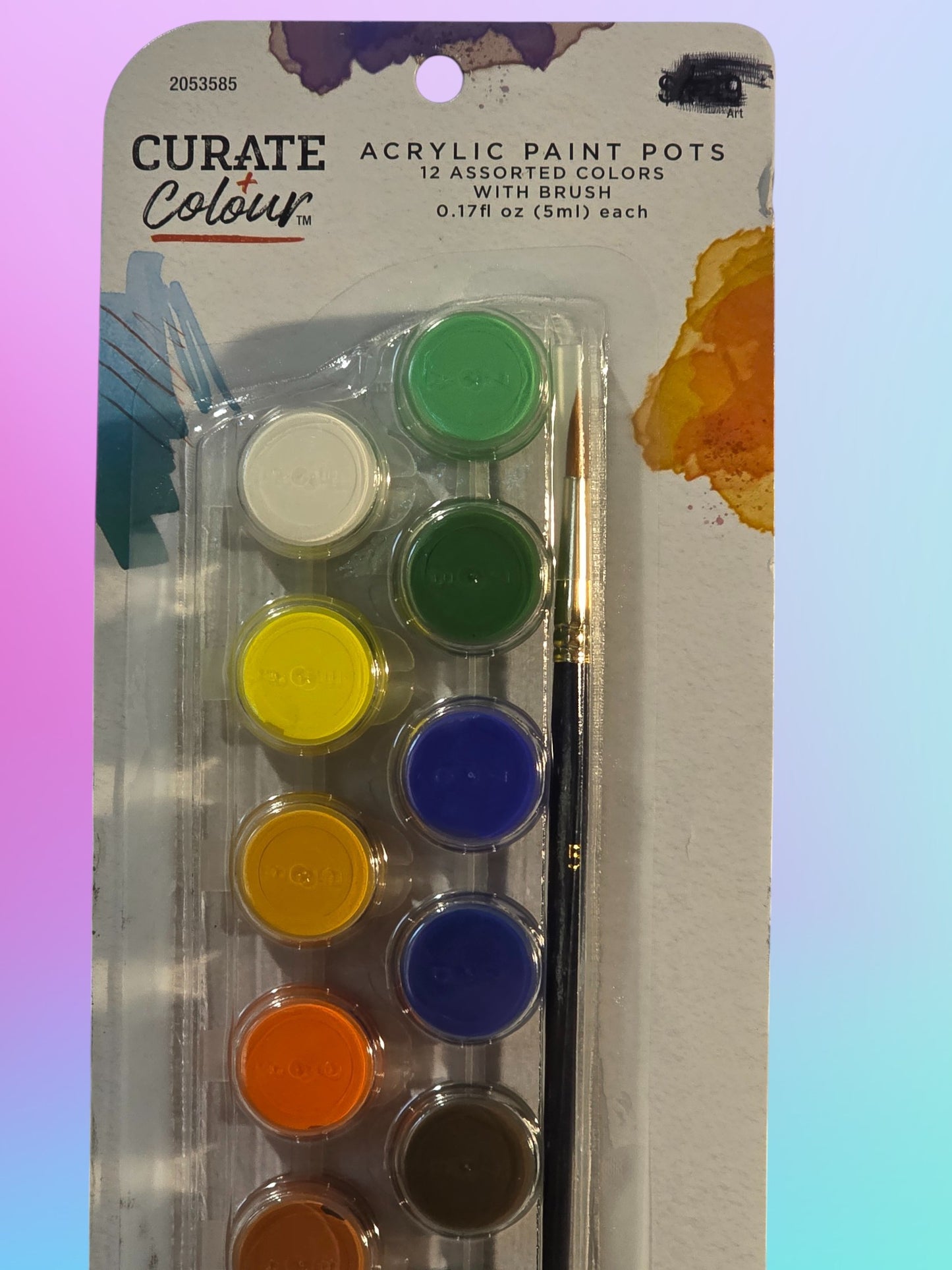 C-104-Acrylic paint pots 12pk .17oz