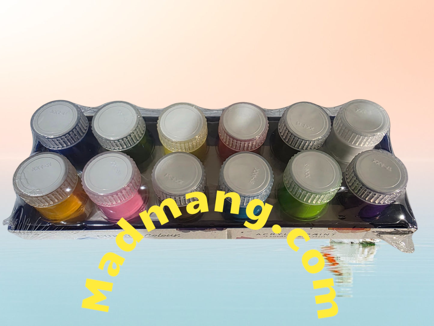 C-105-Acrylic paint pots 12pk .74oz 12