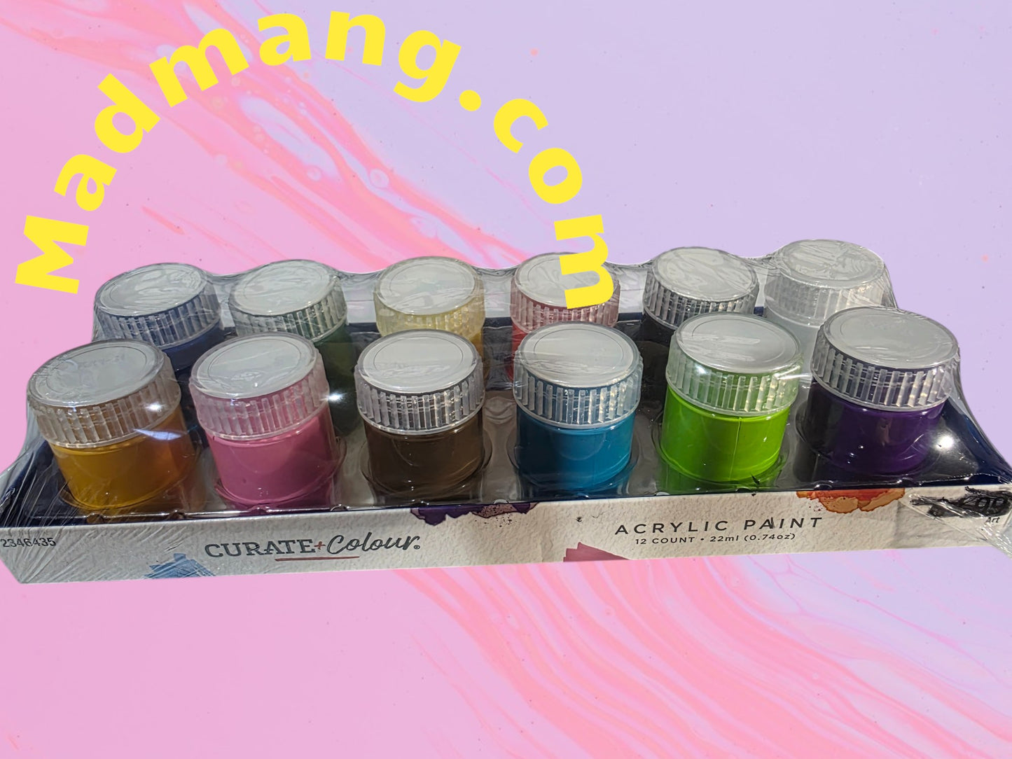 C-105-Acrylic paint pots 12pk .74oz 12
