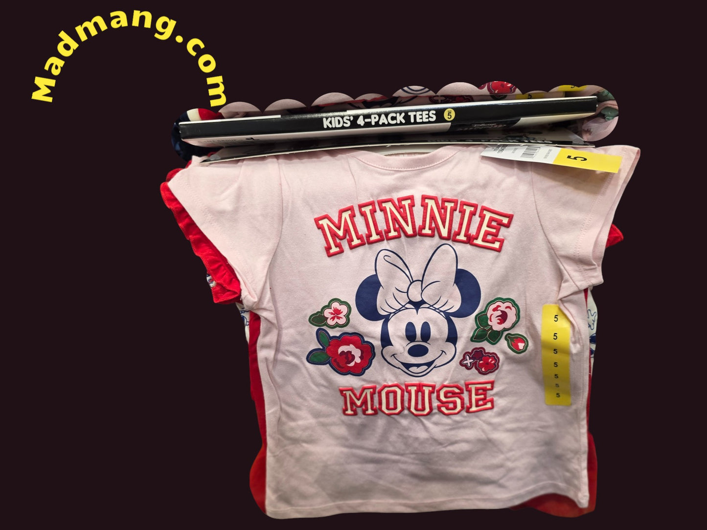 CL-102-Kids 4 pack Minnie Mouse size 3T-7 "Hurry, some sizes may sell out soon grab your T-shirt before it’s too late