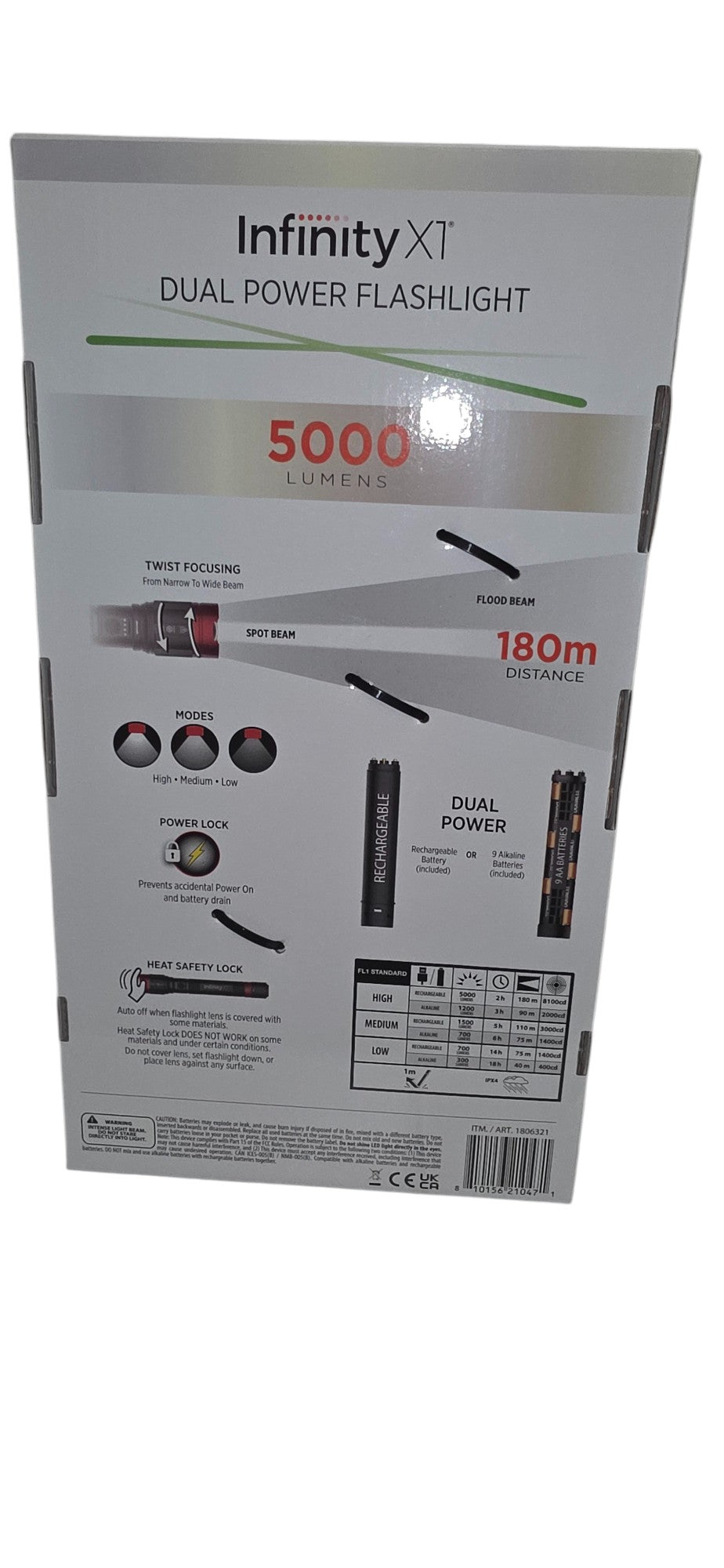 Infinity XT 5000 lumen Flashlight Rechargeable