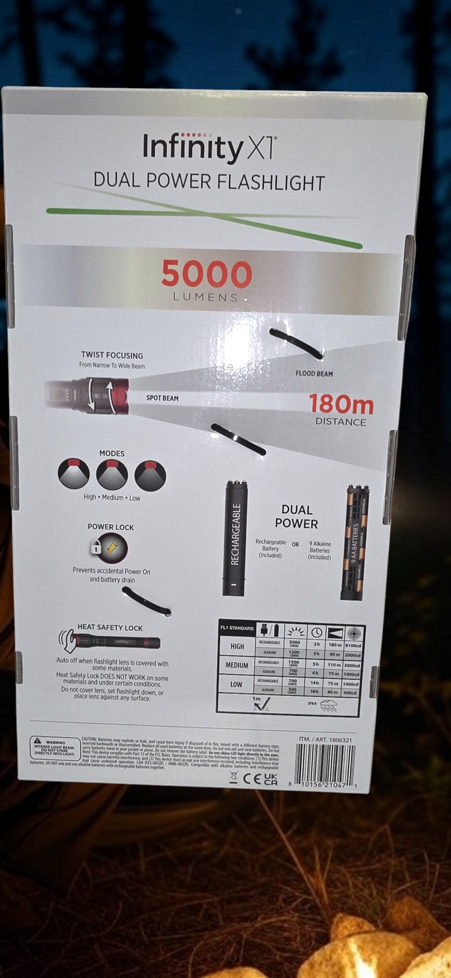 Infinity XT 5000 lumen Flashlight Rechargeable