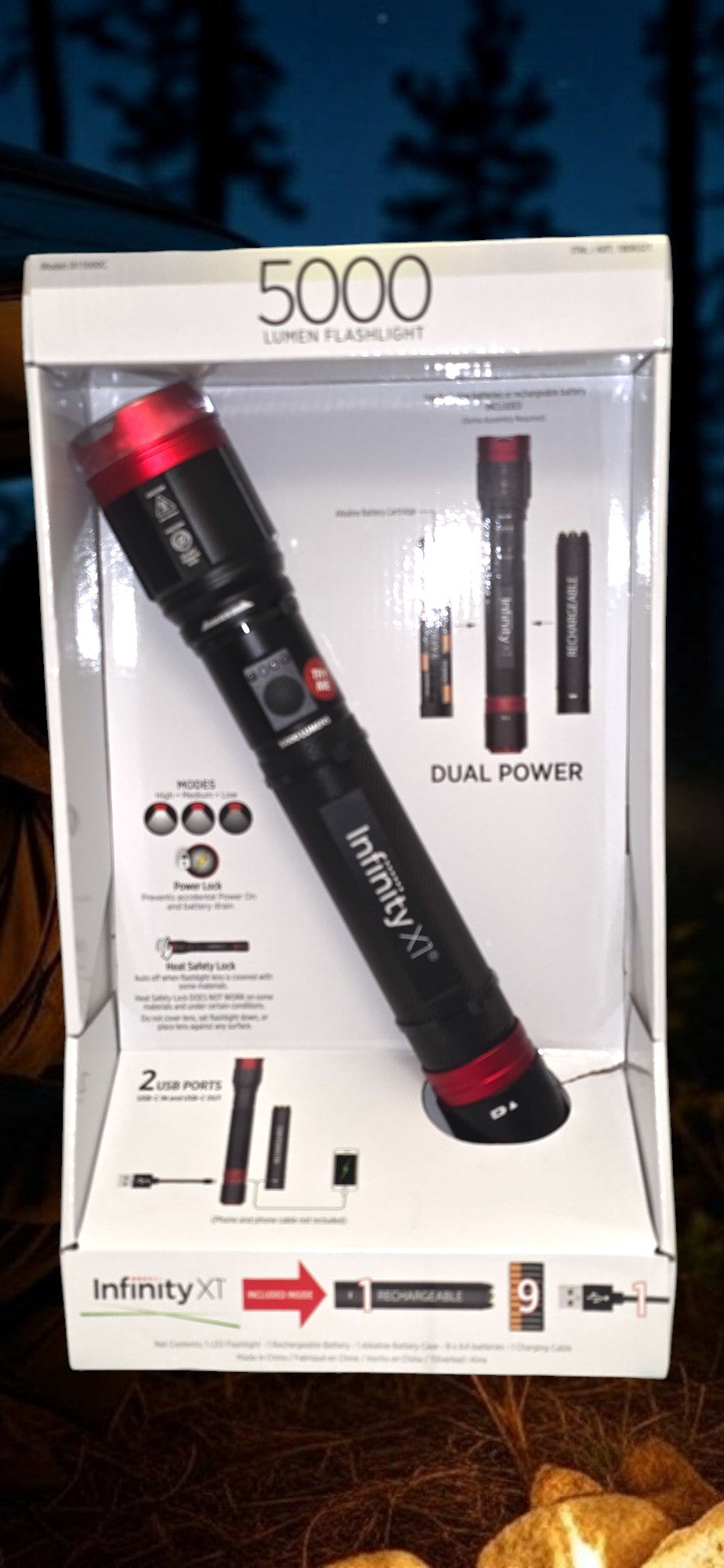 Infinity XT 5000 lumen Flashlight Rechargeable