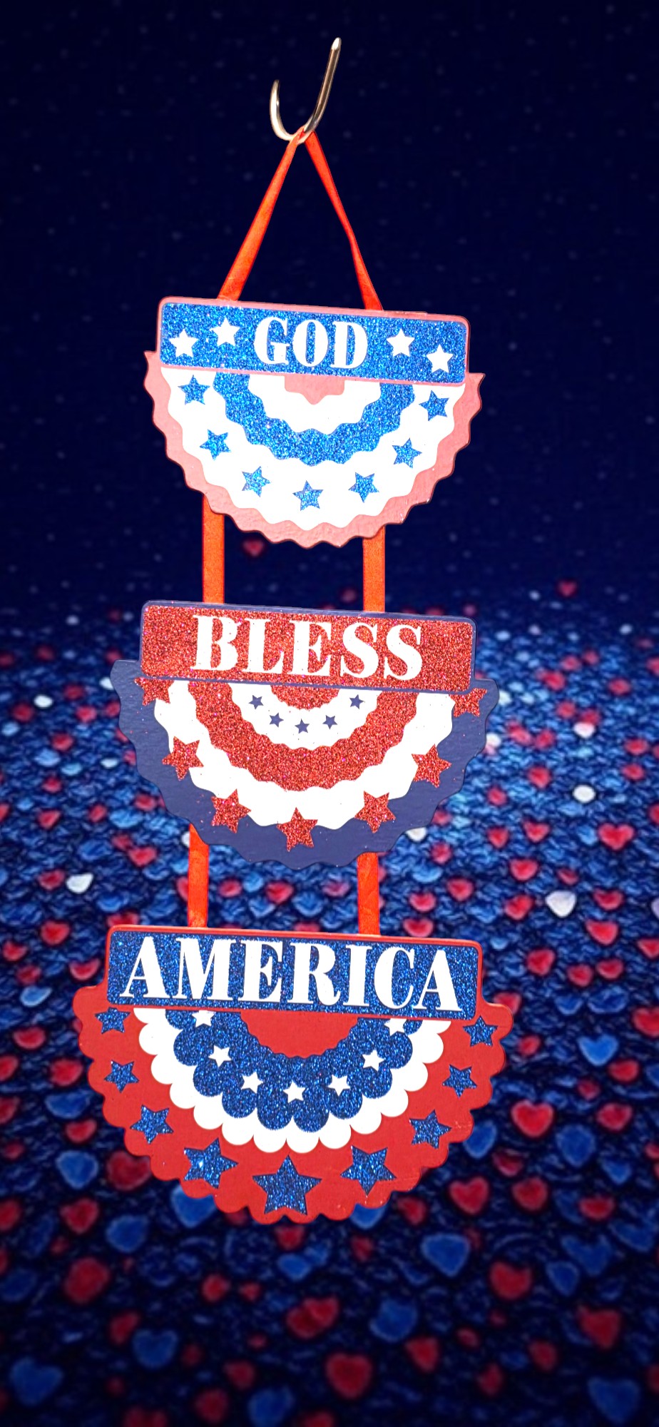 Patriotic Wall Decoration "God Bless America"