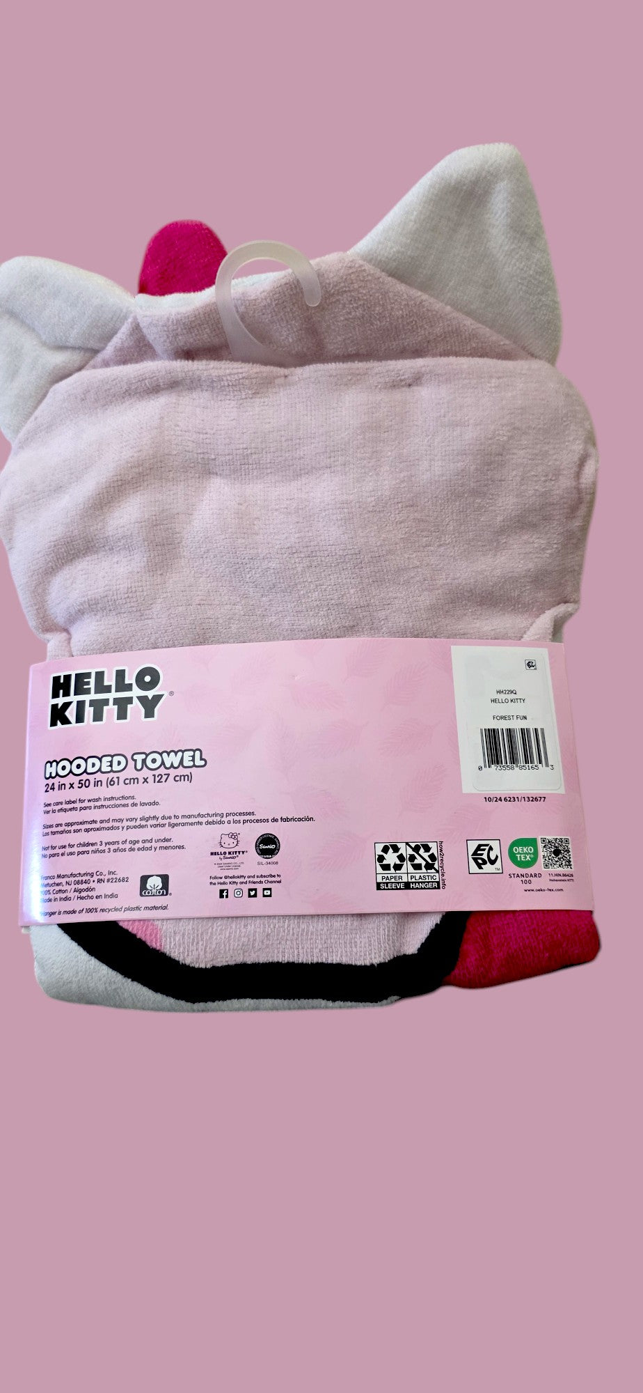 SEAS- 111 Hooded Towel Hello Kitty