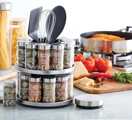 # F-113- Kamenstein 20 Jar Revolving Spice Rack