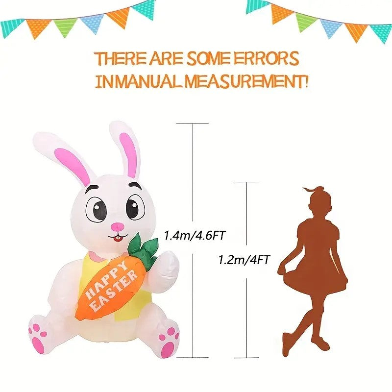 H-101- 4.6ft Easter Inflatable Bunny with LED Light