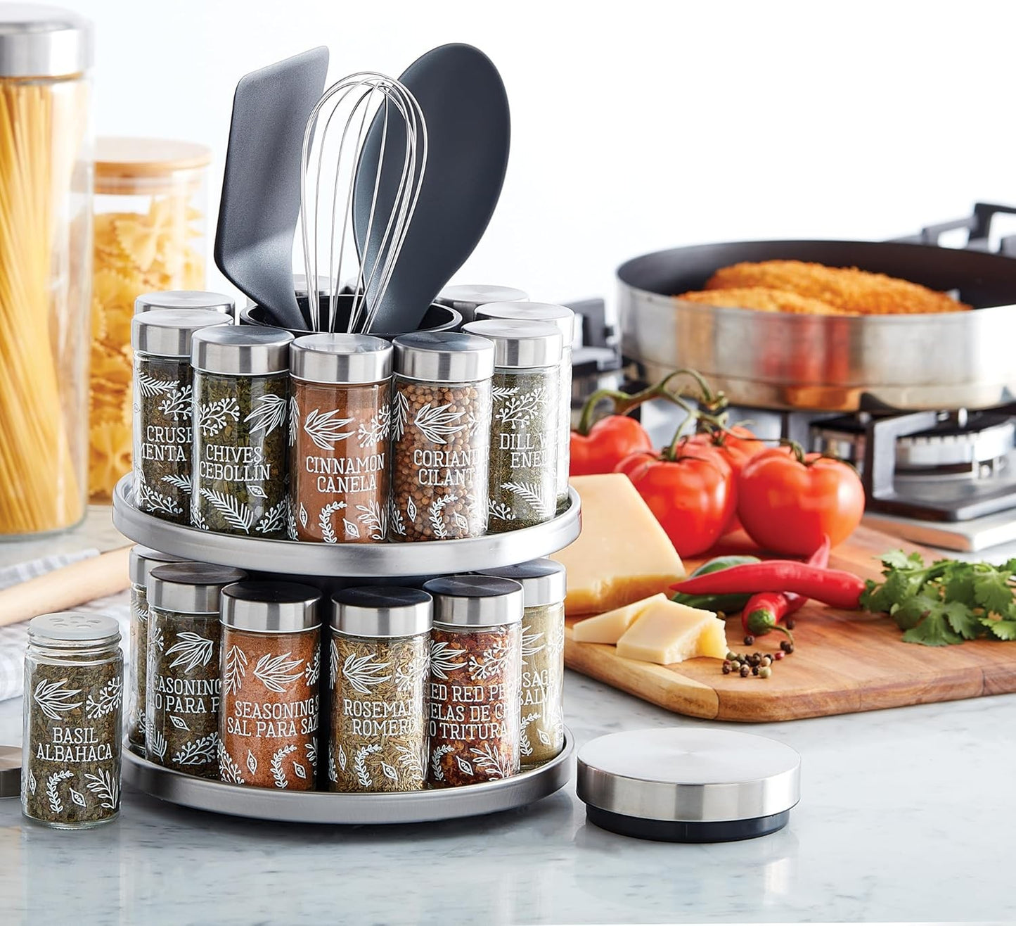 # F-113- Kamenstein 20 Jar Revolving Spice Rack