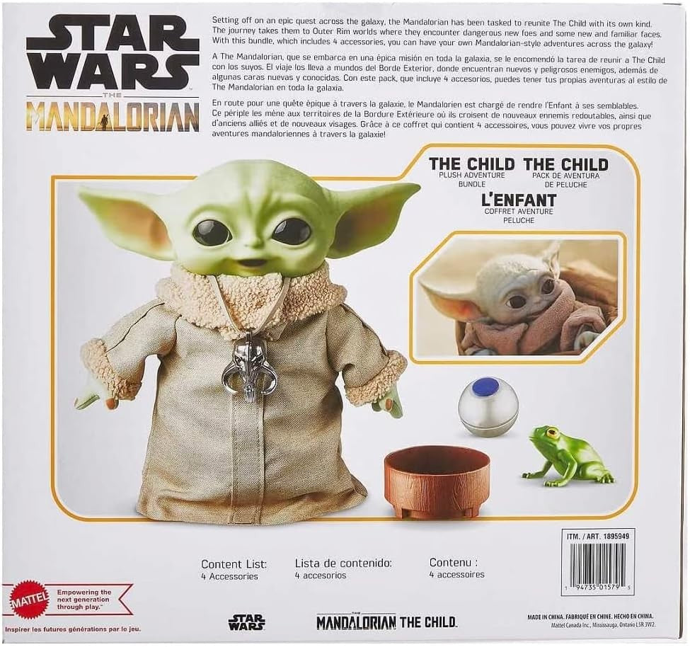T-109 Baby yodaSTAR WARS The Mandalorian Grogu Plush Adventure Bundle
