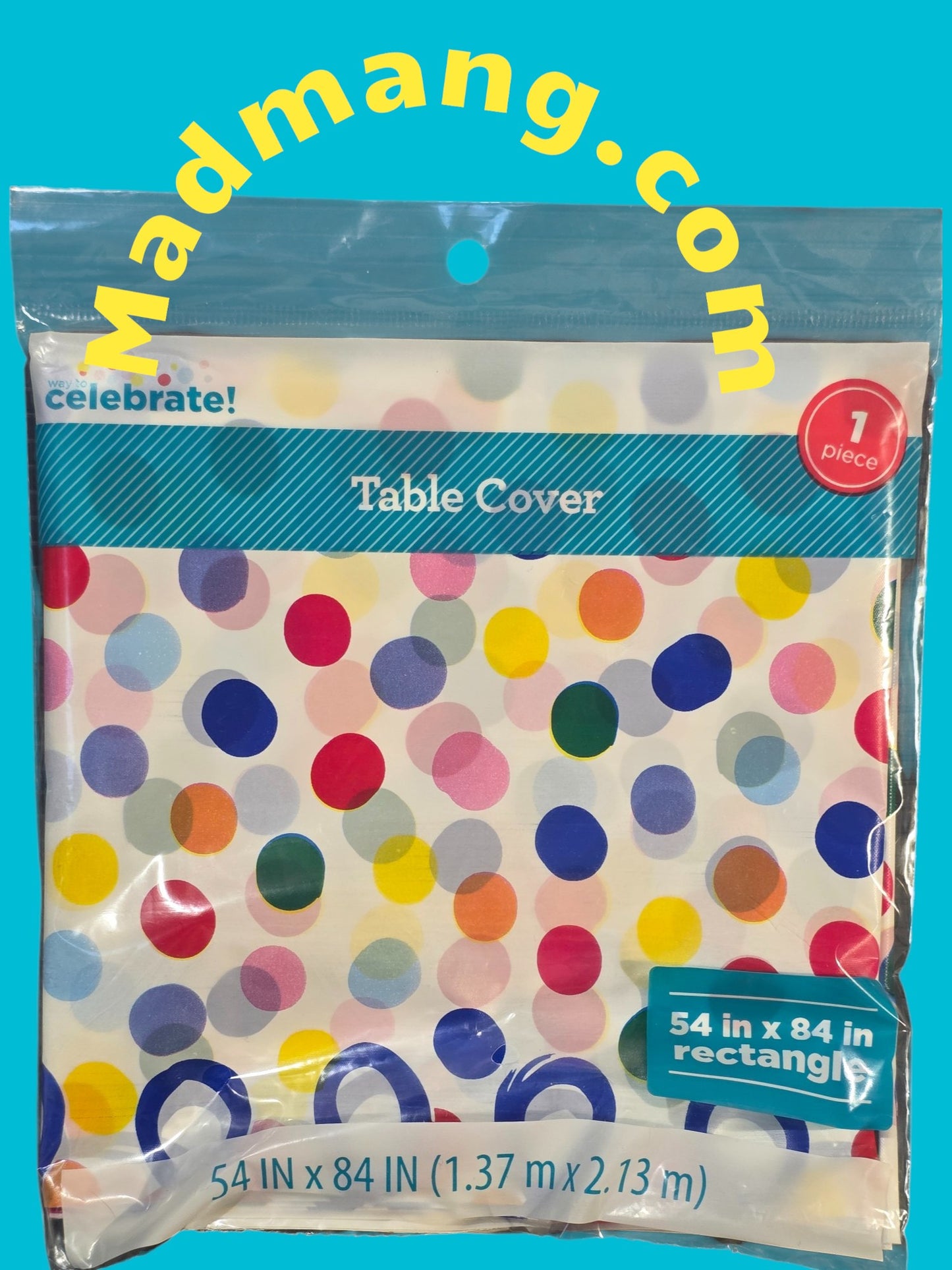 TABLE COVER DOTS 54 84 1 PK