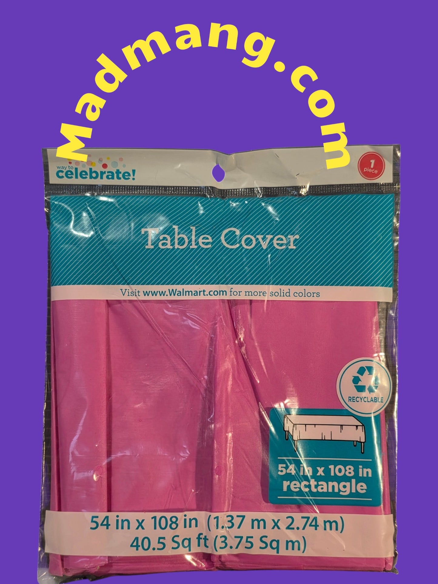 TABLE COV PINK 54 108 1 PK