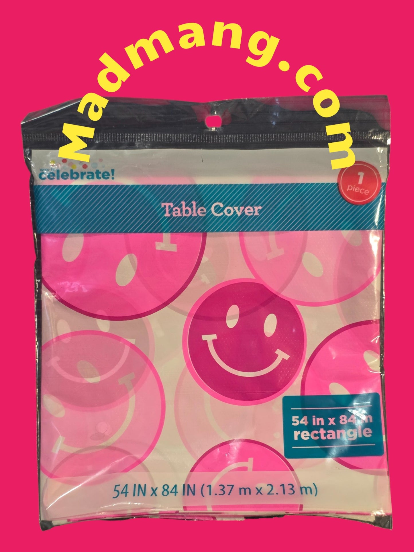 TABLE COVER PINK SMILE 54 84 1PK