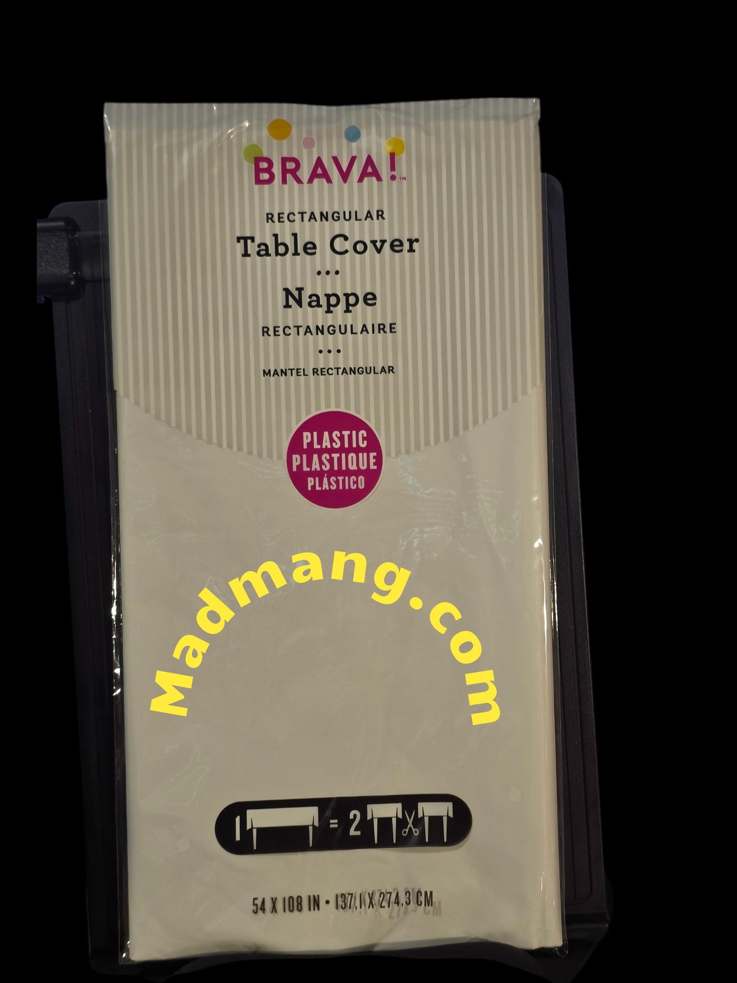 TABLE COVER WHITE 54 X 108 PK1