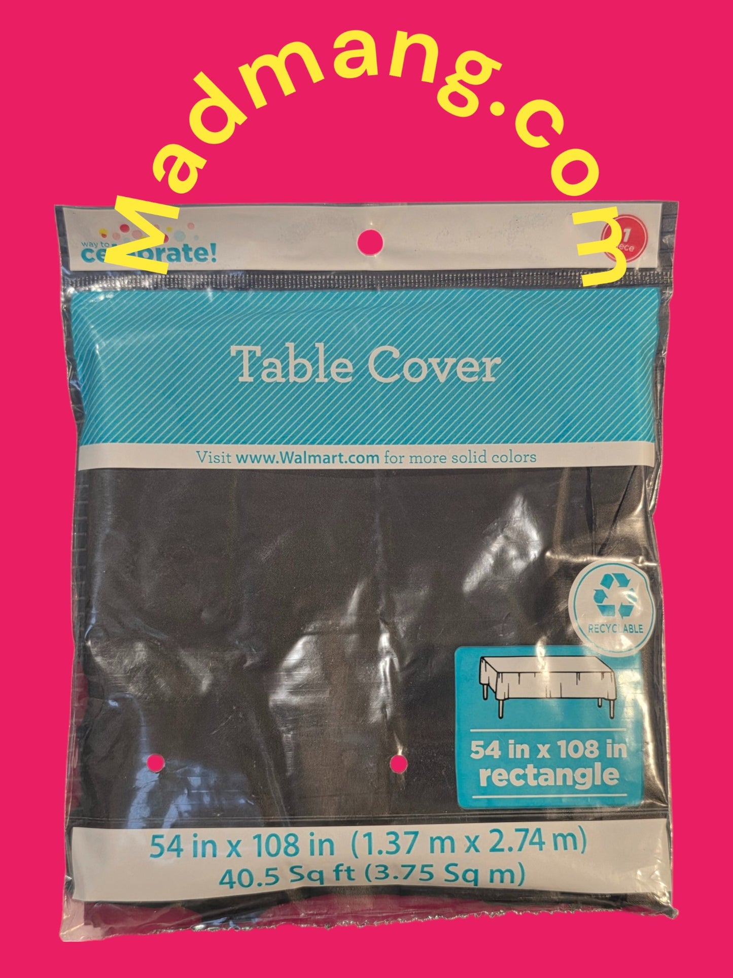 TABLE COVER BLK 54 108 PK1