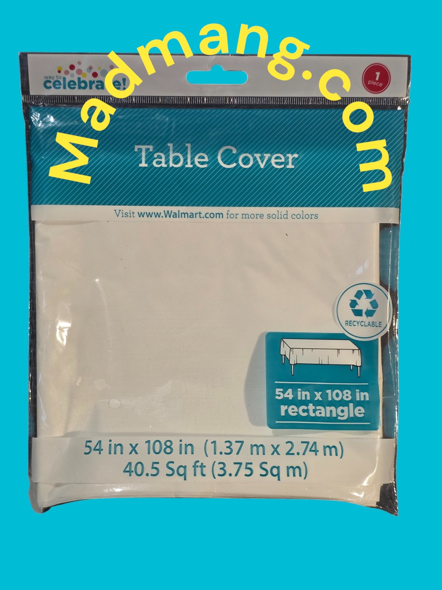 TABLE COVER WHT 54 108 PK1