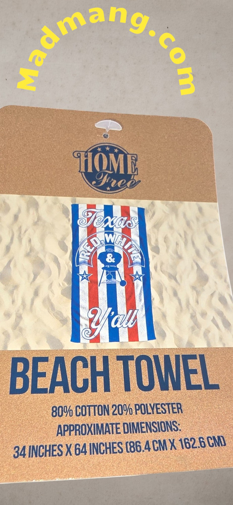 SEAS-102 Beach Towel Texas Stripes