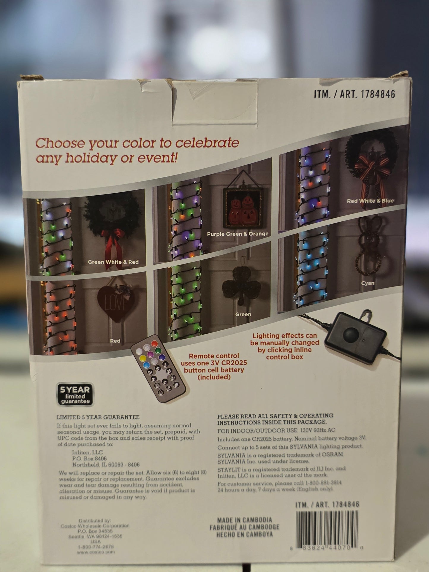 # F-107- Sylvania 66 ft 200 LED Mini Lights in multi-color.