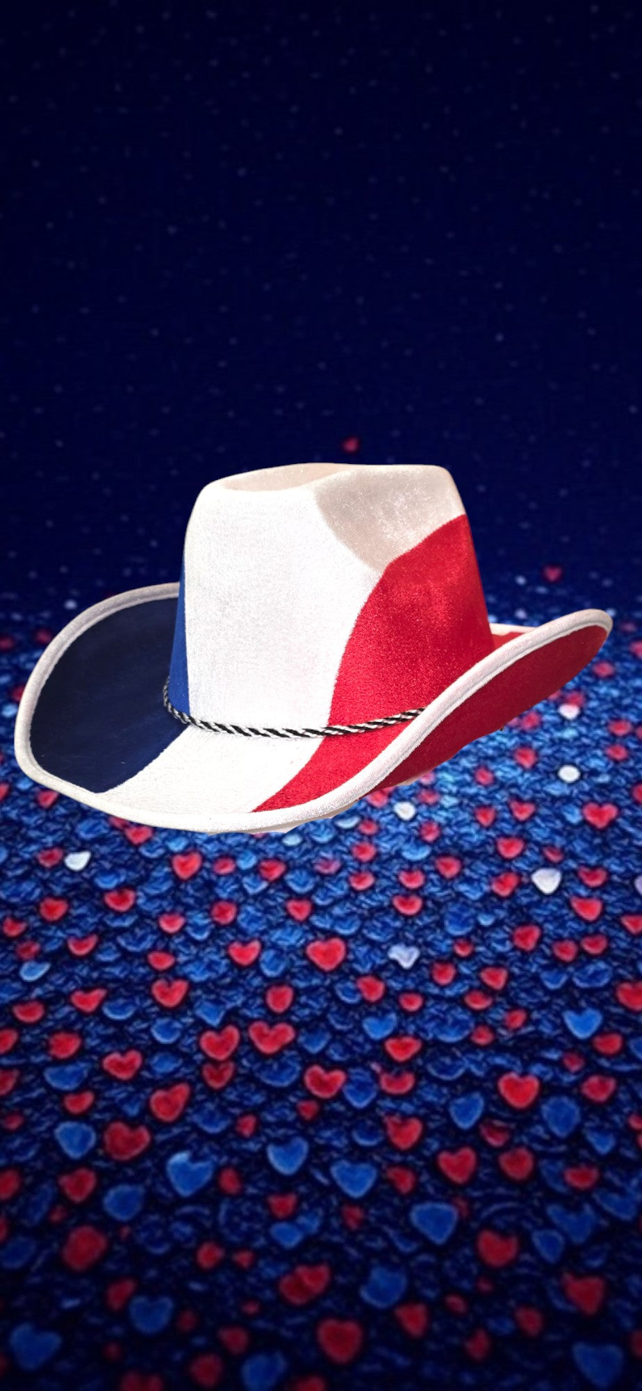Patriotic Cowboy Hat, Red White and Blue