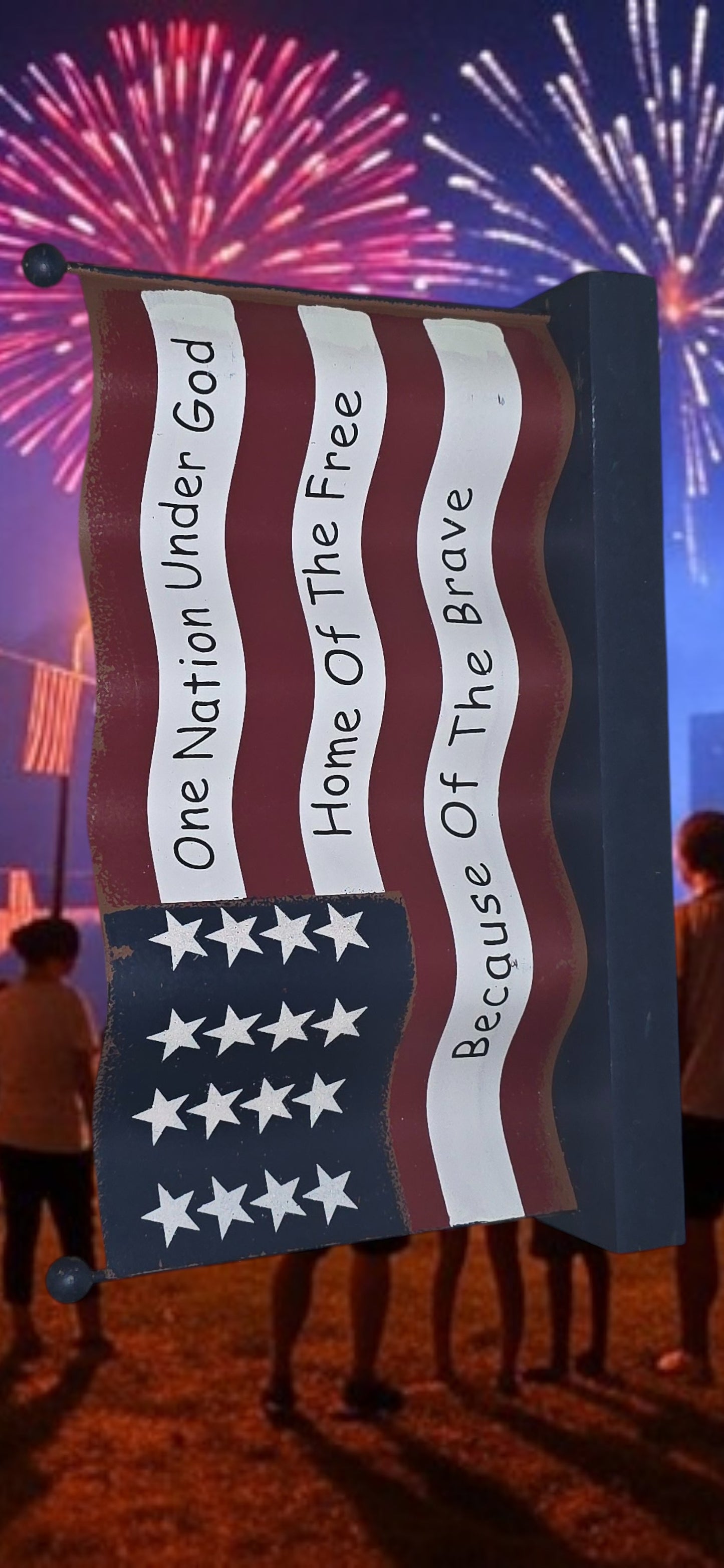 American Flag Metal Desktop Decoration