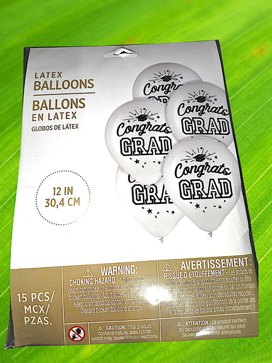 601-gradwhit- Balloon Graduation Balloon White specialty Success01ite specialty