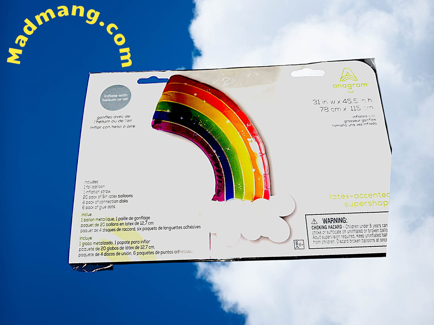601-rainbow-  Balloon rainbow specialty