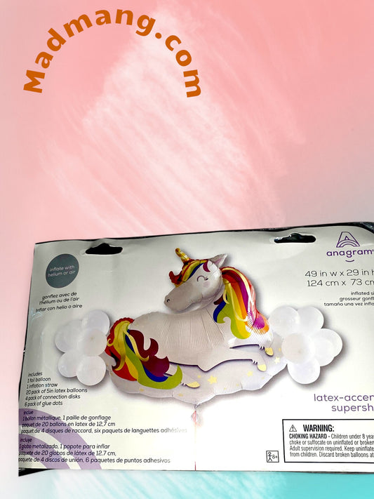 601-unicorn- Balloon Rainbow unicorn Balloon specialty