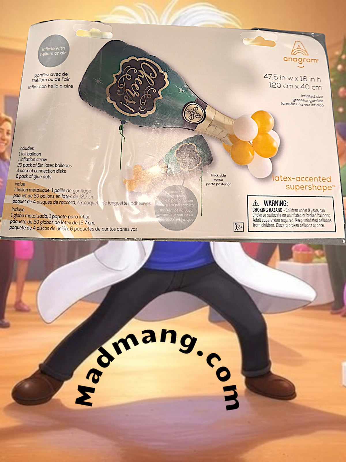 601-cham- Balloon Champaign Bottle specialty