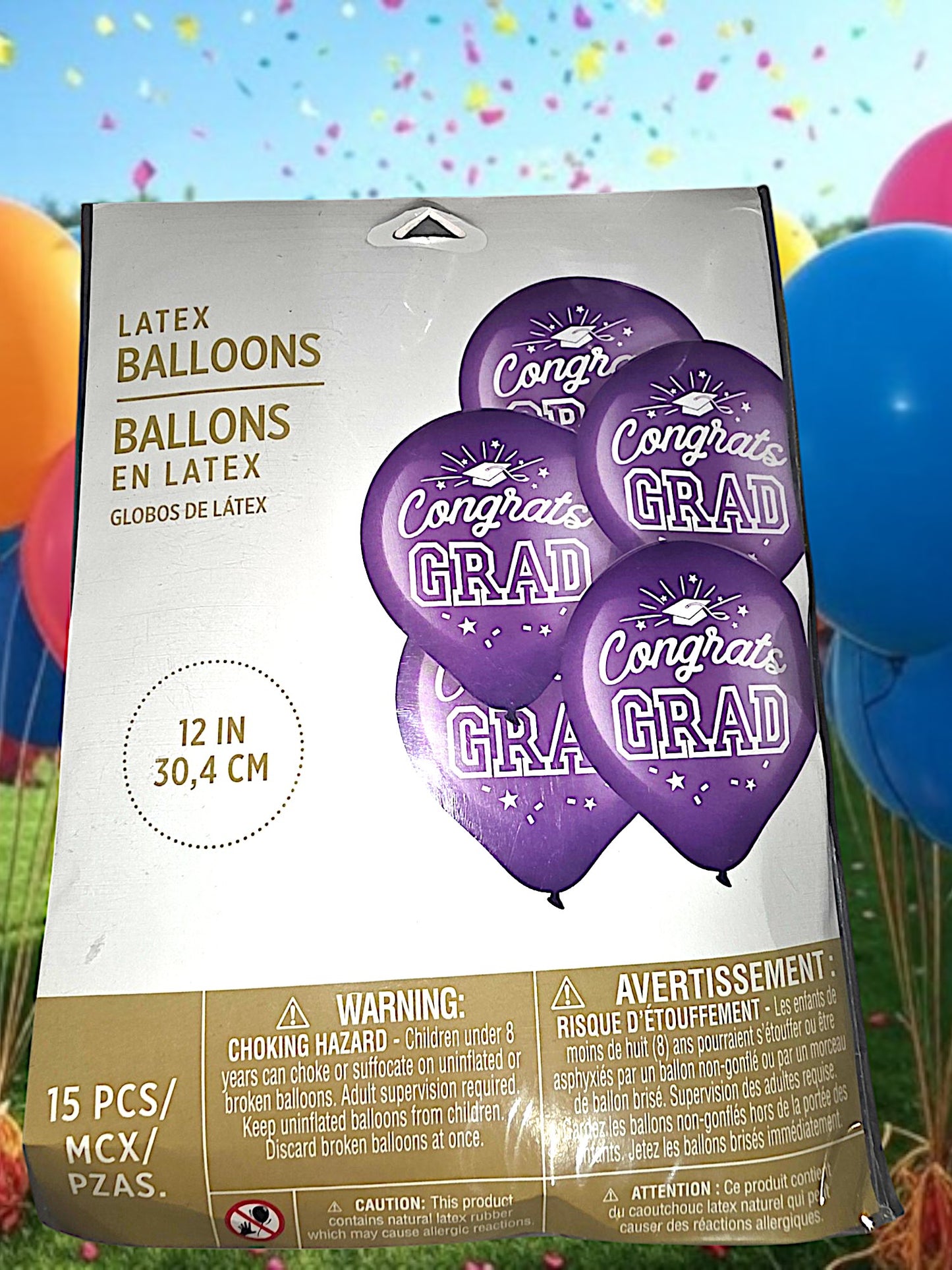 601-GRADPURP- Balloon Graduation Purlpe Balloon specialty