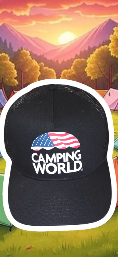 Baseball Cap, Hat, "Camping World" Black