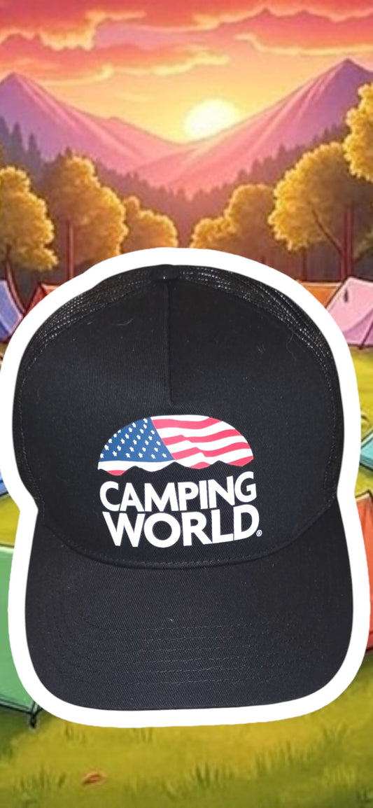 Baseball Cap, Hat, "Camping World" Black