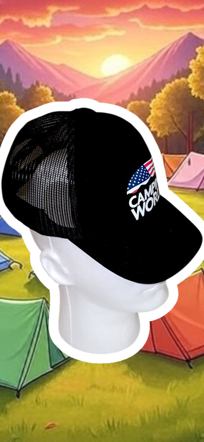 Baseball Cap, Hat, "Camping World" Black