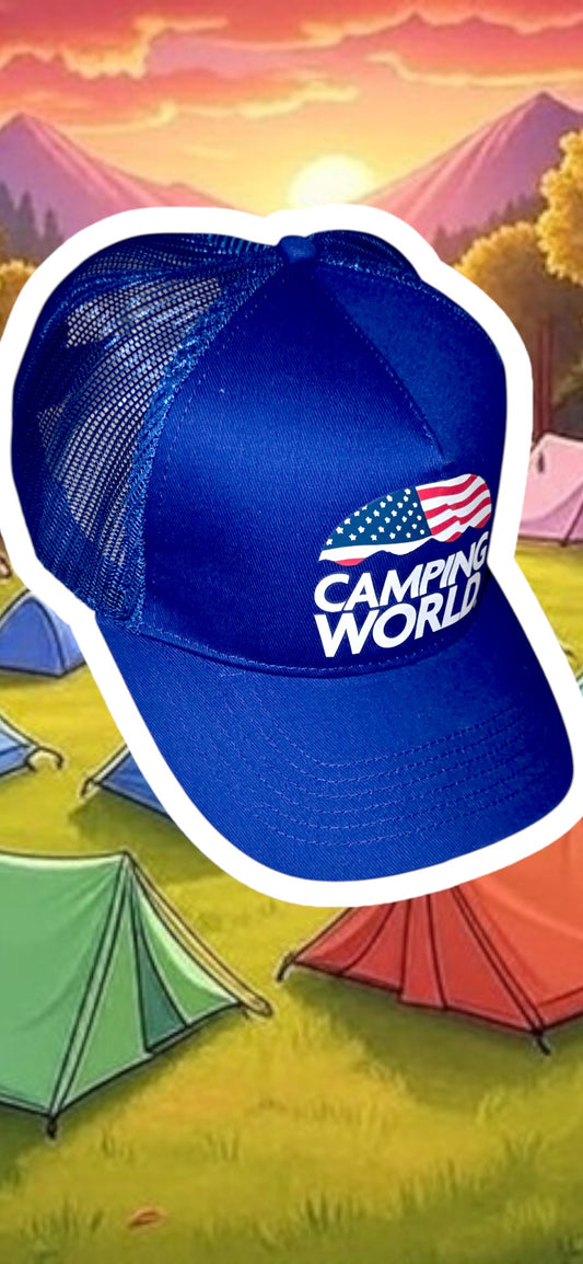 Baseball Cap, Hat, "Camping World" Blue