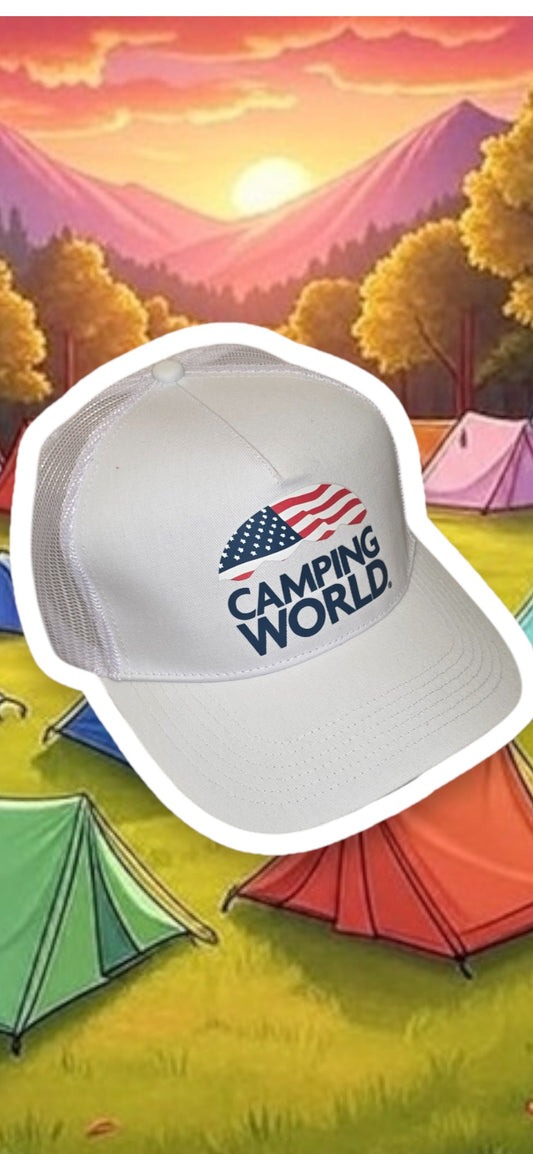 Baseball Cap, Hat, "Camping World" White
