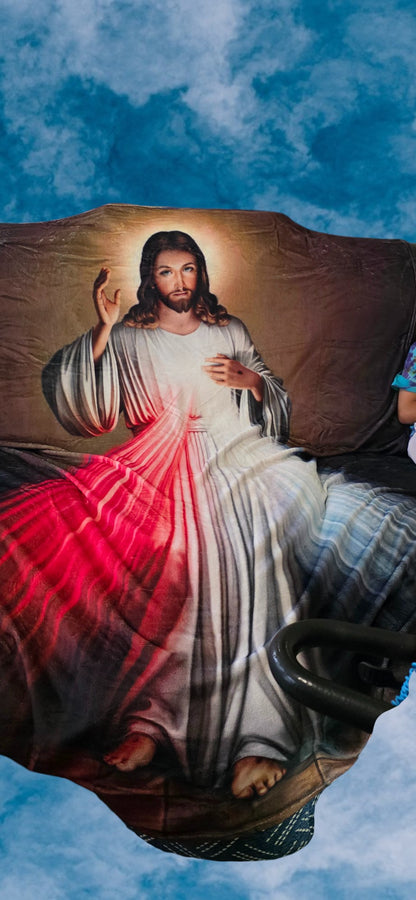 Sacred Jesus Flannel Blanket
