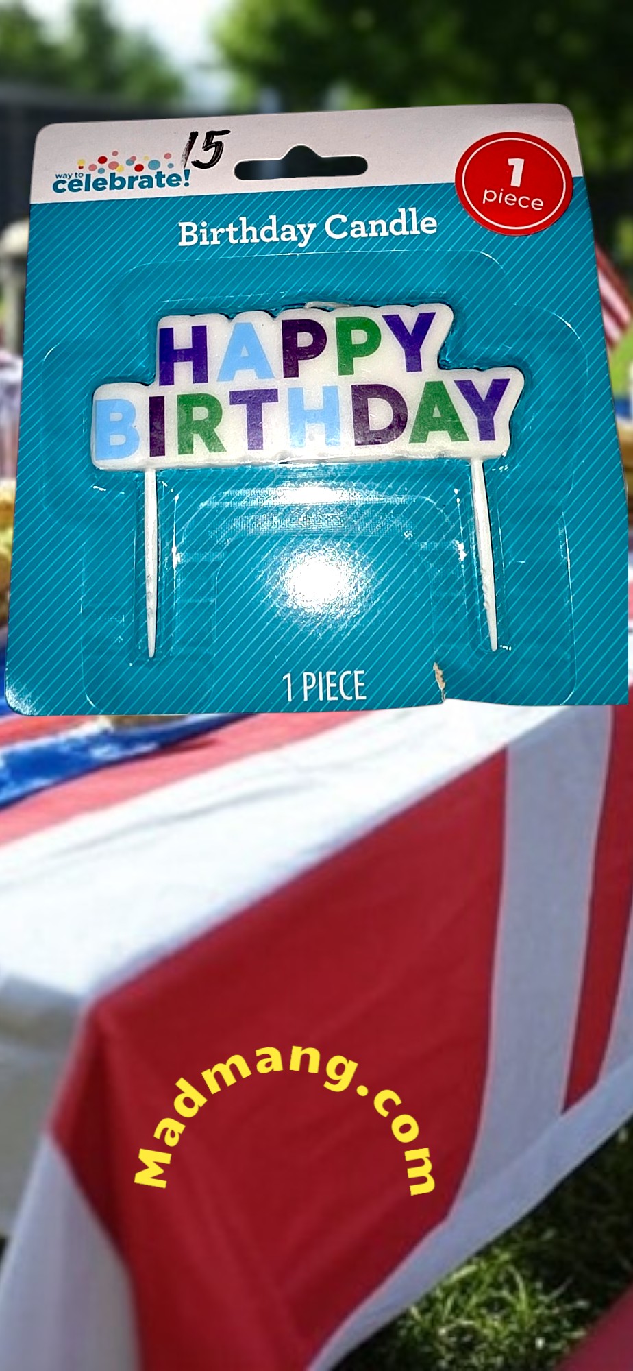 CANDLE, CAKE TOPPER, CANDLE HAPPY BIRTHDAY, #15
