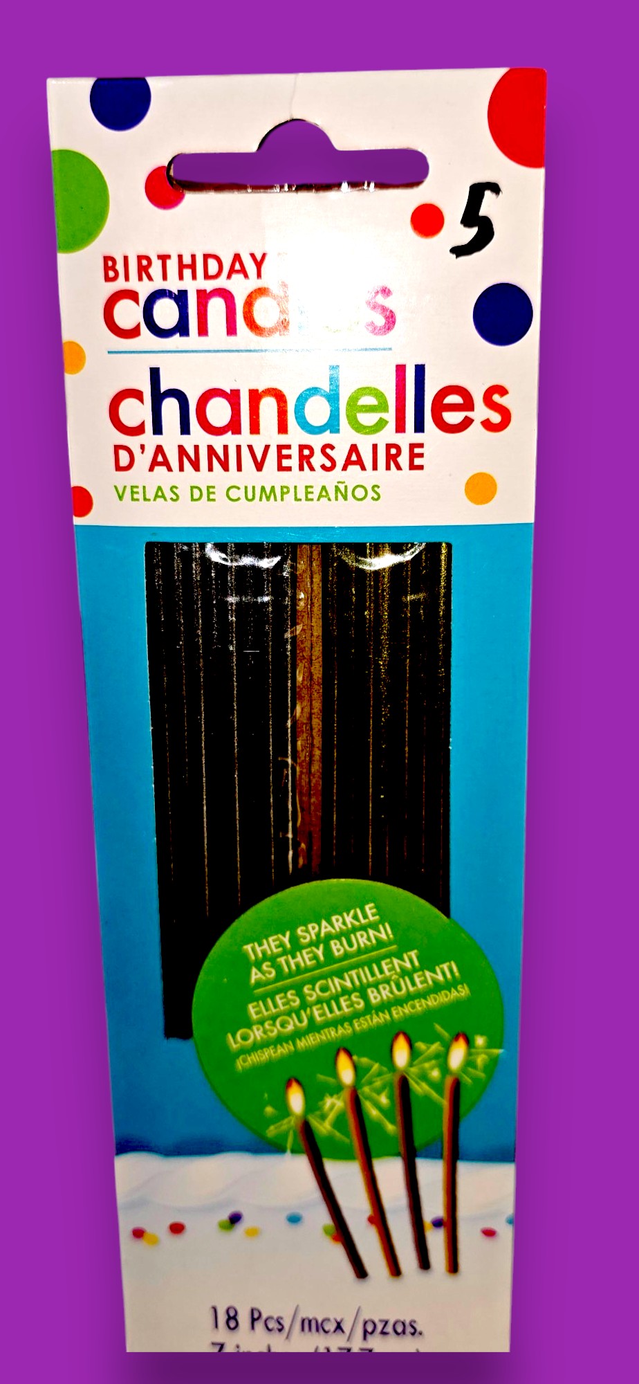 Candle, "Sparkle as they burn".7 INCH  #5