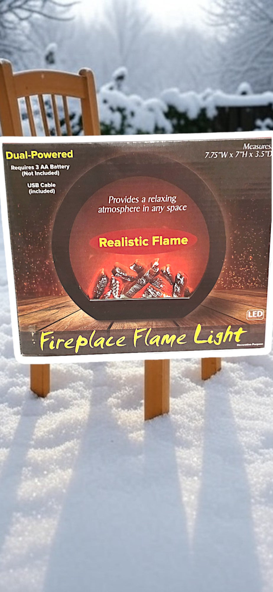 LED Fireplace Flamed Light