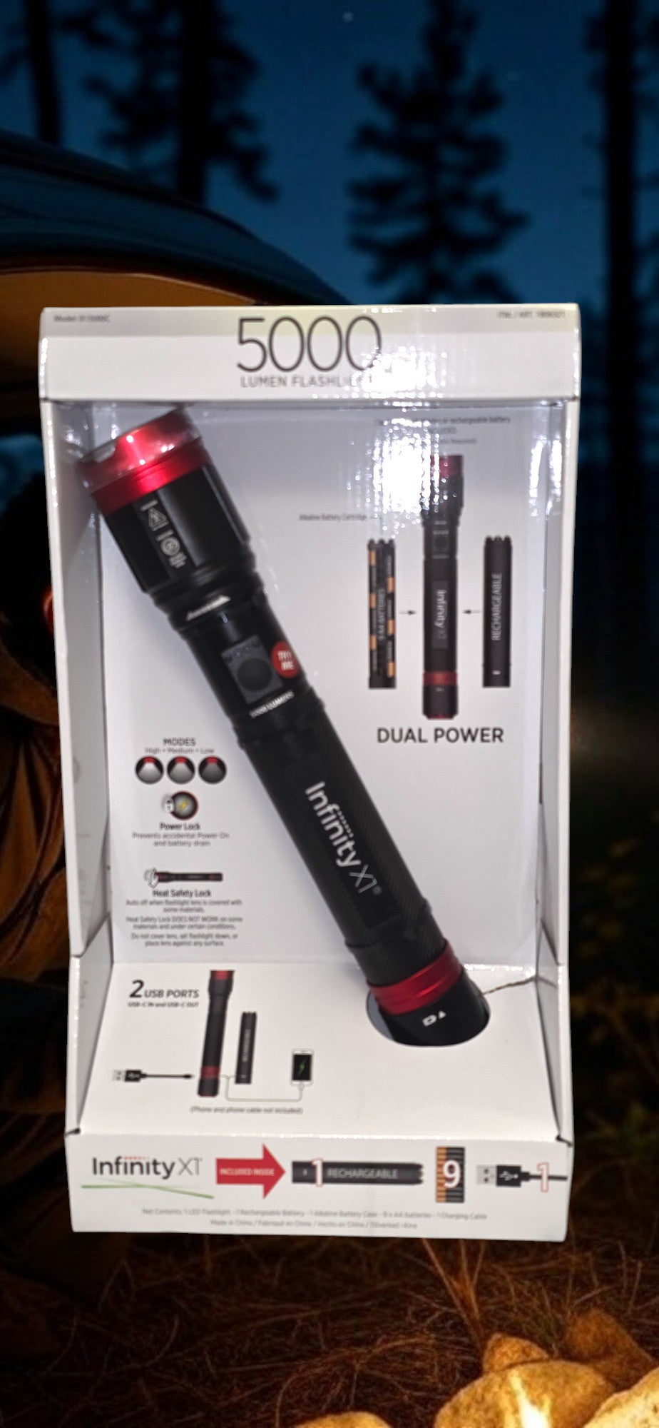 Infinity XT 5000 lumen Flashlight Rechargeable