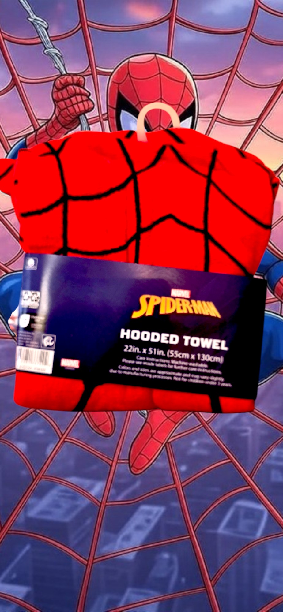 SEAS-109 Hooded Towel SpiderMan