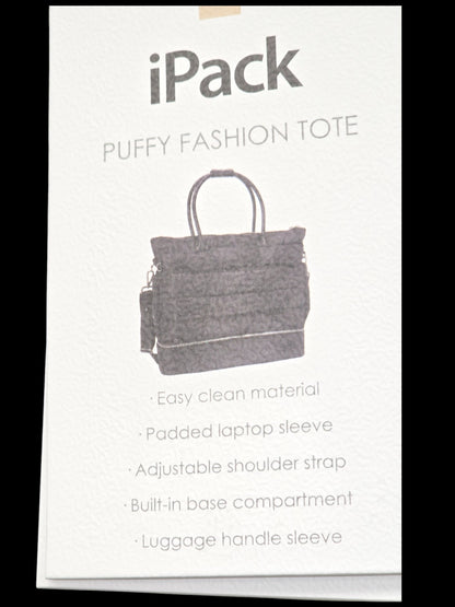 LCL-103BLK-I-Pak Puffy Fashion Tot for Laptop Sleave