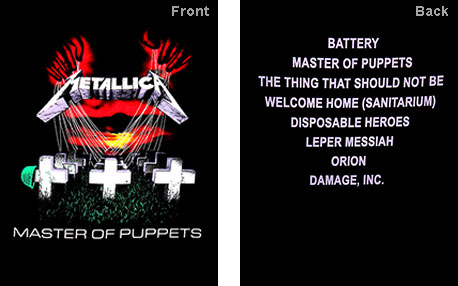 METALLICA (MASTER OF PUPPET)