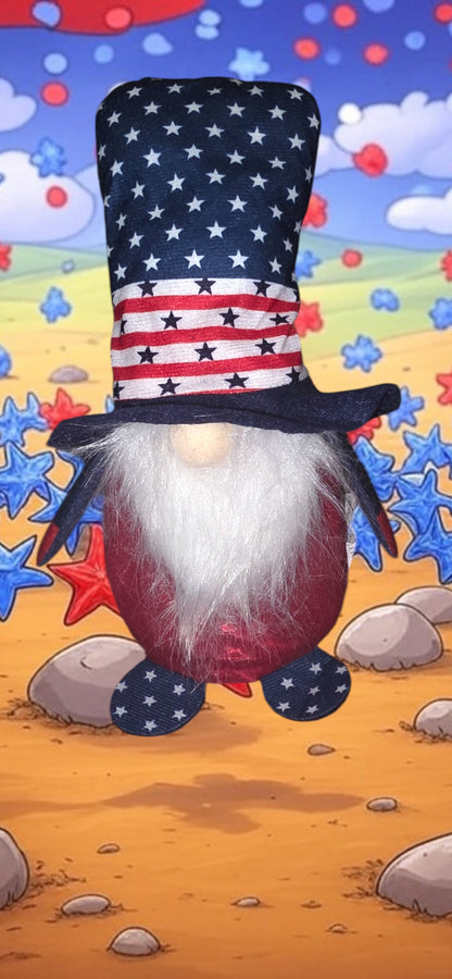 Patriotic,Fury Gnome, Red white and Blue