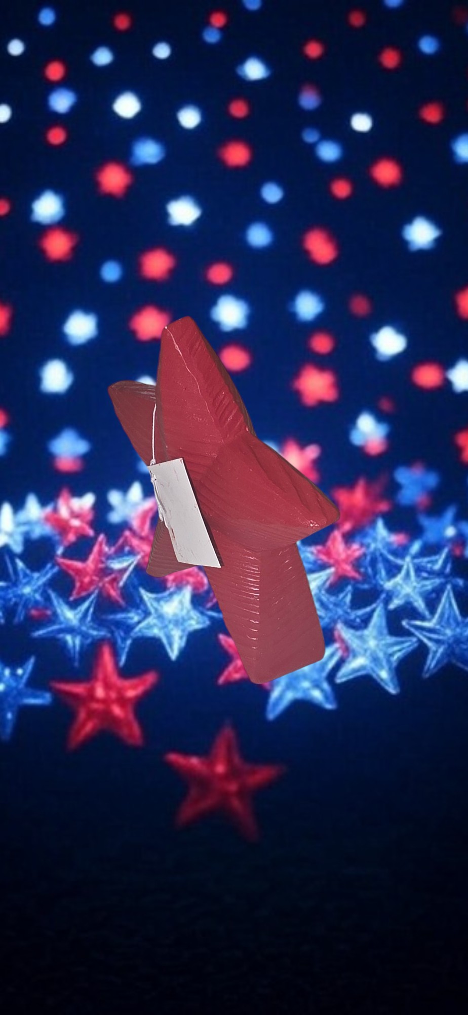Patriotic Wooden Star Decoration "Red America"