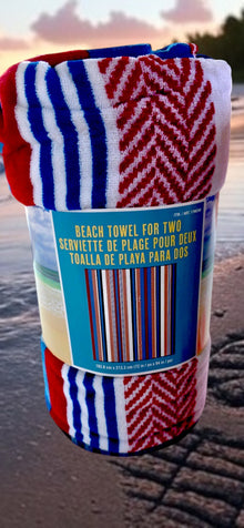 SEAS-105 Beach Towel for Two Stripes