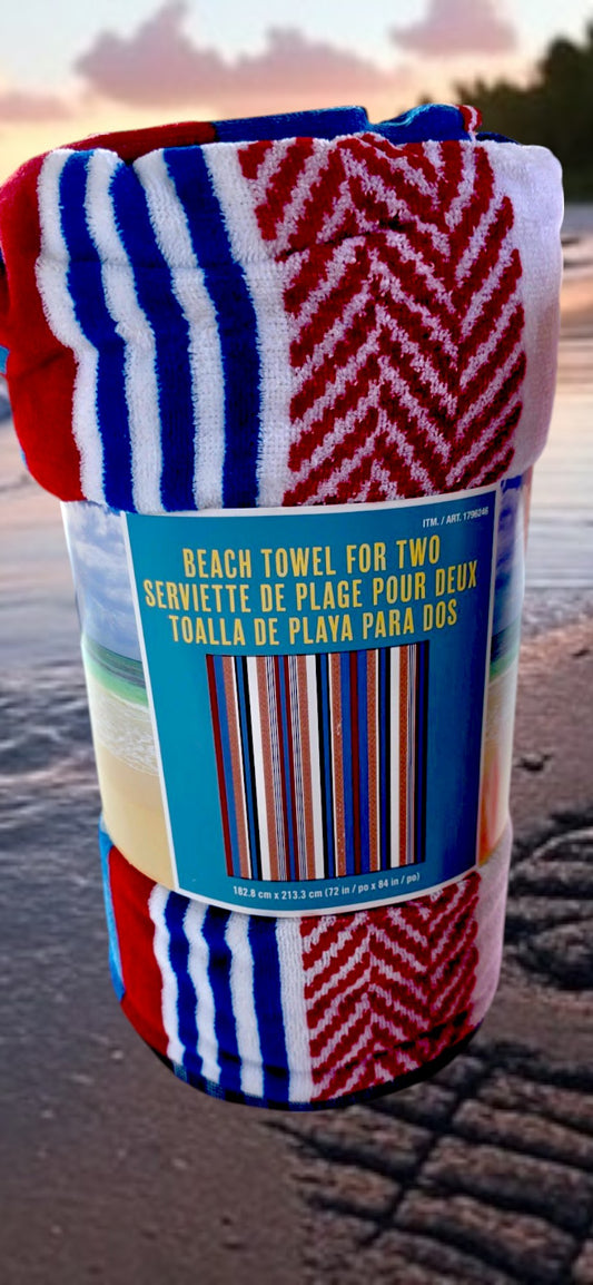 SEAS-105 Beach Towel for Two Stripes
