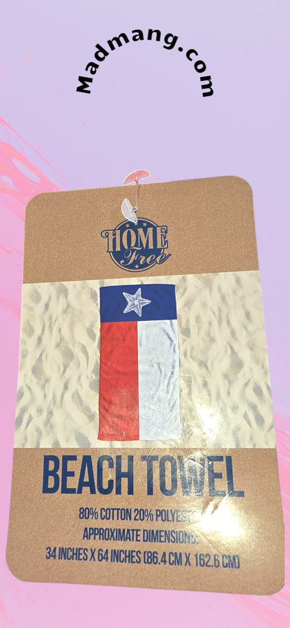 SEAS-103 Beach Towel Texas Colors