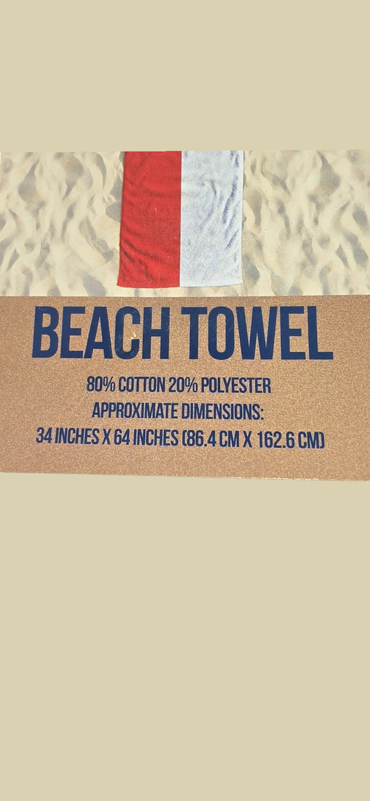 SEAS-103 Beach Towel Texas Colors