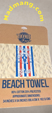 SEAS-102 Beach Towel Texas Stripes